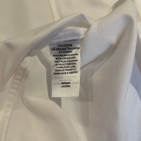Nordstrom Tech-Smart Traditional Fit Coolmax White Dress Shirt Size 15 32-33 - Picture 6 of 8